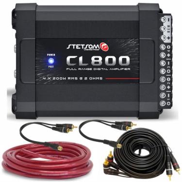 Imagem de Kit Modulo Amplificador Stetsom CL800.4 800 Watts Rms com Cabo RCA 5 M