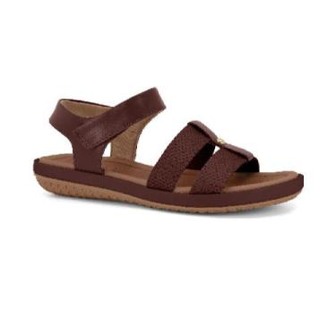 Imagem de Sandalia usaflex ultraconforto ref ao25005 feminino, Marrom, 38