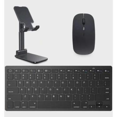 Imagem de Teclado e Mouse Bluetooth, Suporte Compatível Tablet Galaxy Tab Samsun