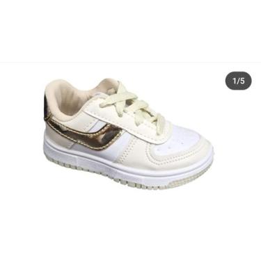 Imagem de Tênis Baby Infantil Masculino e Feminino Pees Kids 115, Bege, 34