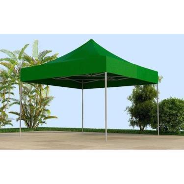 Imagem de Tenda Sanfonada T&T medida 3x3 Cobertura em Lona Sintética Verde