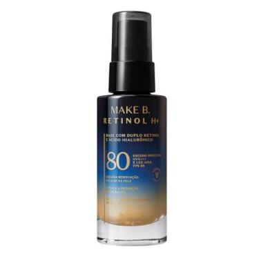 Imagem de Base Líquida com FPS 80 Make B. Retinol H+ 26g - Maquiagem , Cor 50