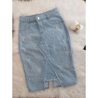 Imagem de Saia jeans - Tecy Moda Cristã 