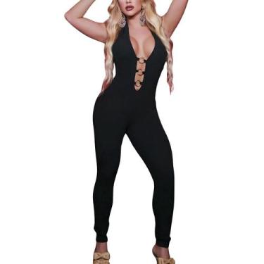 Imagem de Macacão Versátil Dia e Noite Moda Fashion Ajuste Perfeito com Bojo Cor