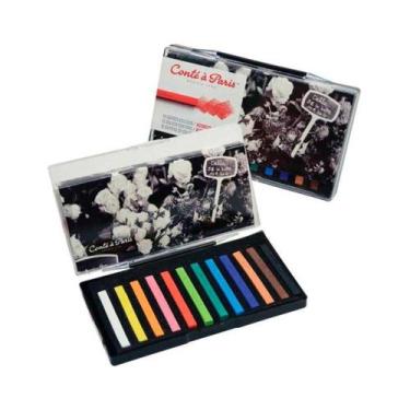 Imagem de Giz Pastel Seco Conté a Paris Carré 12 Cores 50128 - CONTE A PARIS