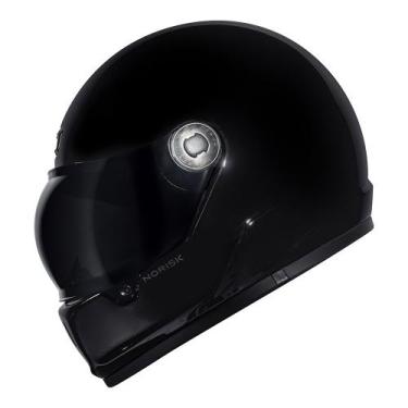 Imagem de Capacete Moto Norisk V8 Preto Brilho Custom Old Schol, Preto Brilho, 6