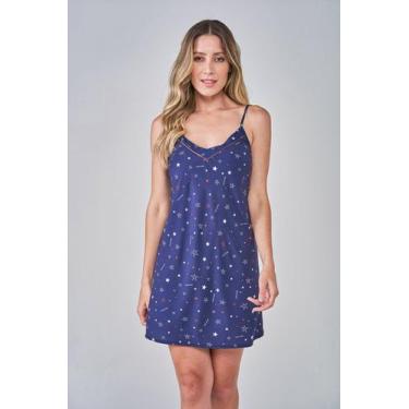 Imagem de Camisola Toque De Seda Star - Praqnome, Azul marinho, G