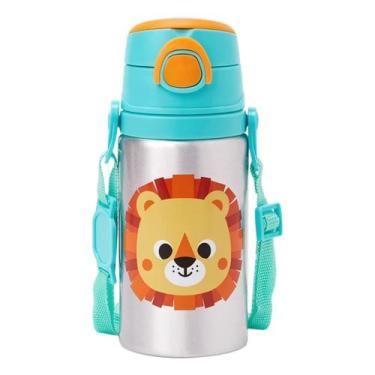 Imagem de Garrafinha De Alumínio c/ Alça 450ml Buba Zoo Leão - Buba