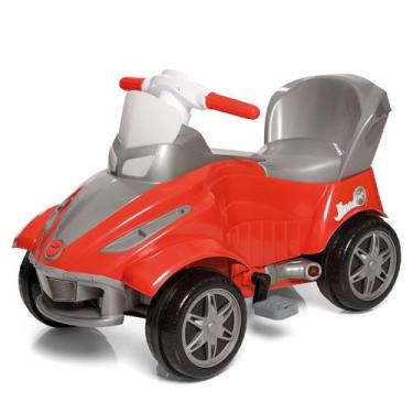 Imagem de Quadriciclo Infantil Passeio Road 2x1 Protetor Buzina Pedal Empurrador