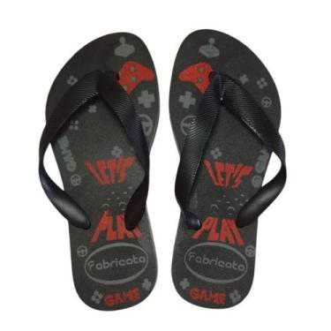 Imagem de Chinelo Infantil Masculino FABRICATA Leve e Confortável, Preto, 27/28,