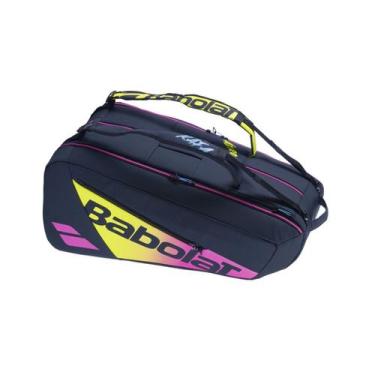 Imagem de Raqueteira Babolat Pure Aero Rafa X12 Amarela e Pink