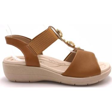Imagem de Sandália Feminina Anabela Piccadilly 239033, Mascavo, 36