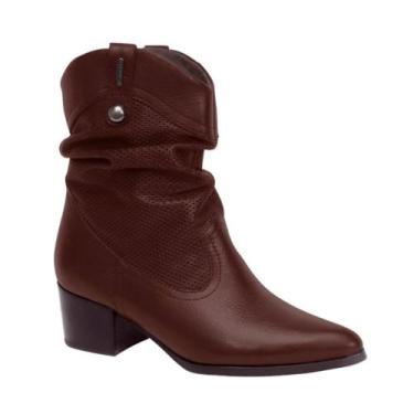Imagem de Bota Country Bottero Couro Feminina, Conhaque, 37