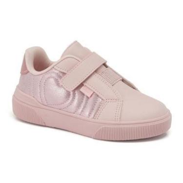 Imagem de Tênis Infantil Menina Casual Klin 317046000, Rosa claro, 25
