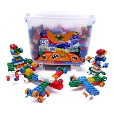 Imagem de Blocos De Montar Brinquedo Educativo Caixa 420 Peças - GRAVO BRINK