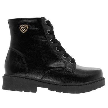 Imagem de Bota Coturno Infantil Menina Fashion Fz 4115 Preta, Preto, 31