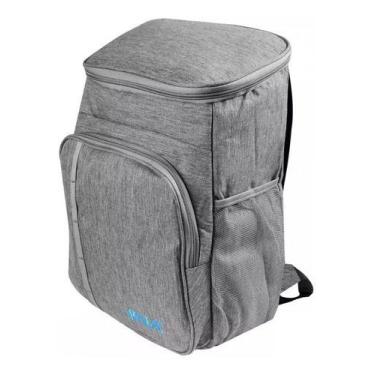 Imagem de Mochila Bolsa Térmica 18 Litros Com Divisorias Cinza - Kala