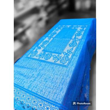 Imagem de Toalha, Forro de Renda para mesa de 8 lugares - Branyl, Azul