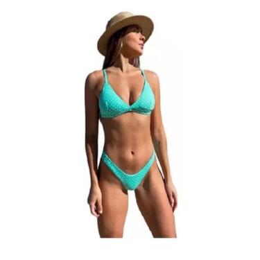 Imagem de Biquíni Feminino Asa Delta Estampa Em Poá Muito Chic - Muito Chic Moda
