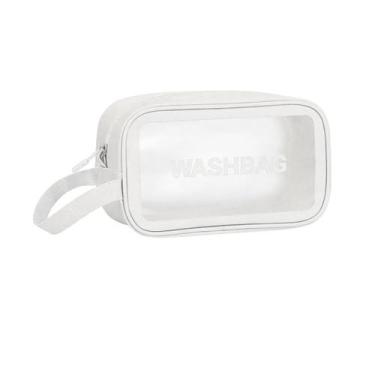 Imagem de Bolsa Nécessarie Organizadora Maquiagem Pequena Alça Branca - Genérico