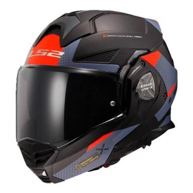 Imagem de Capacete LS2 FF901 Advant X Oblivion Escamoteável, PRETO/AZUL FOSCO, 5
