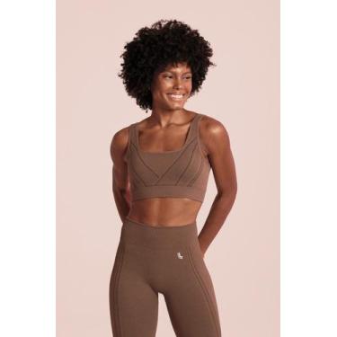 Imagem de Top Feminino Lupo Seamless Max Ii, Marrom, G