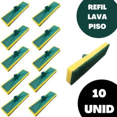 Imagem de Kit 10 Esfregão Limpa Azulejo Piso Abrasivo Limpeza Pesada - MOP