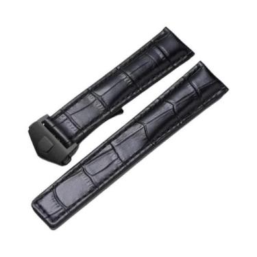 Imagem de Pulseira De Couro Genuíno Preto E Marrom 19mm 20mm 22mm Para Relógio T