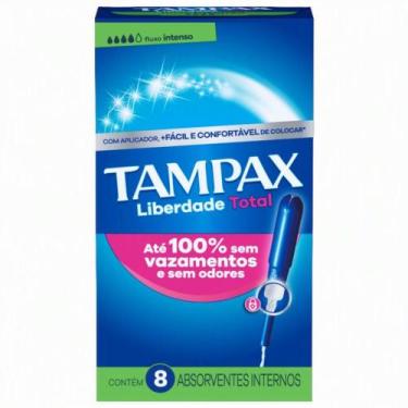 Imagem de Absorvente Interno Tampax Fluxo Intenso Liberdade Total 8 Unidades