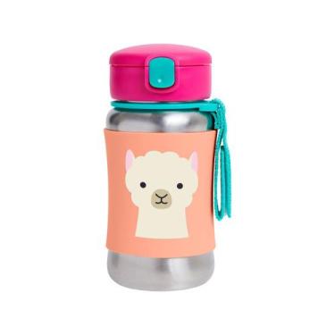 Imagem de Garrafa de Aço Inox Zoo Lhama Skip Hop, 350ml, Rosa, Lhama