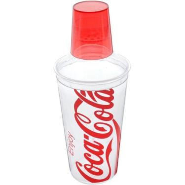 Imagem de Coqueteleira Coca-Cola 450ml Prata e Vermelho Enjoy Urban