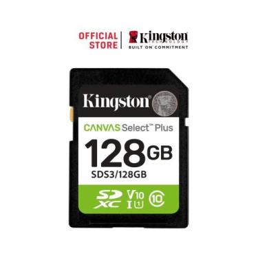 Imagem de Cartão de Memória SD KIngston de 128GB Canvas Select Plus Gen3, Leitur