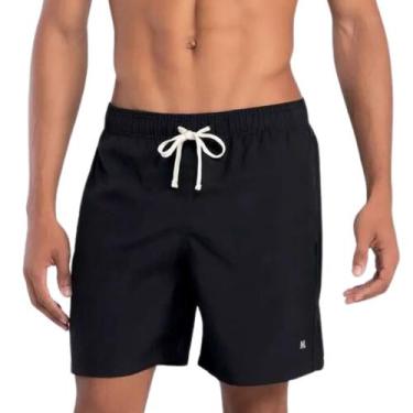 Imagem de Shorts Masculino Mash Liso Poliester Moda Praia Verão Casual Poliéster