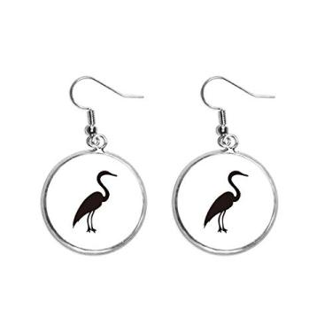 Imagem de Brinco preto cinza garçom retrato de animal pendurado prata brinco joia feminina