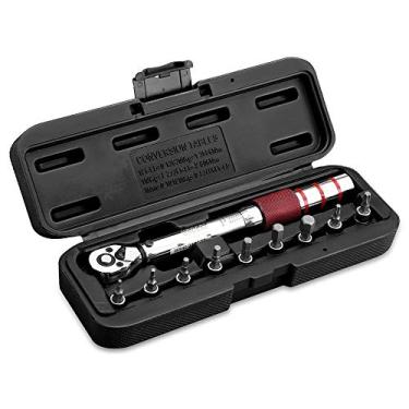 Imagem de Conjunto de chaves de torque de bicicleta 2-15NM ferramentas de reparo de bicicleta Chave inglesa mecânica manual com kit de soquete de caixa