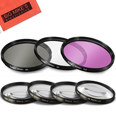 Imagem de Conjunto de filtros de 62 mm para câmera Panasonic DMC-FZ1000 4K Point and Shoot – Inclui kit de filtro de 3 peças (UV-CPL-FLD) e conjunto de filtro de 4 peças (+1+2+4+10)
