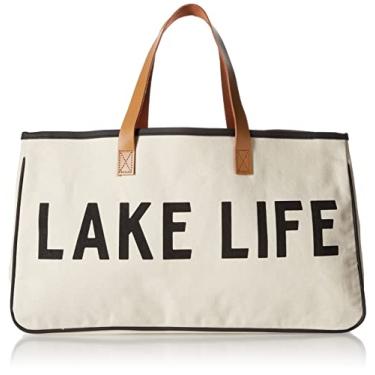 Imagem de Creative Brands Bolsa tote de lona Pure Design, grande, Lake Life
