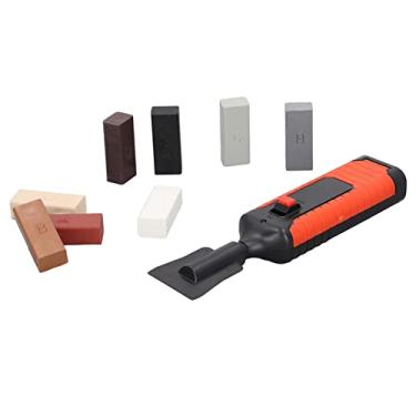 Imagem de Kit de reparo de porcelana de azulejos, Kit de retoque de banheira e azulejos com caneta de aquecimento elétrico e cera de 8 blocos para pisos de cerâmica com lascas de rachaduras, ferramentas de reparo de furos para unhas de parede