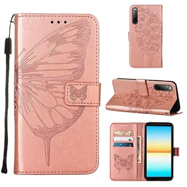 Imagem de For Sony 10 IV Embossed Butterfly Leather Phone Case