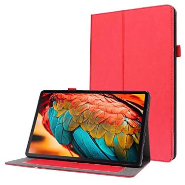 Imagem de YUNCHAO Caixa de telefone Para Lenovo Tab P11 PU Couro de dois dobráveis ​​estilo Anti -capa de capa de capa de capa com porta de visita com suporte para cartão de visita capa para celular