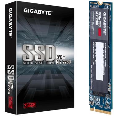Imagem de SSD Gigabyte 256GB M.2 PCIe NVMe Leituras: 1700Mb/s e Gravações: 1100Mb/s GP-GSM2NE3256GNTD