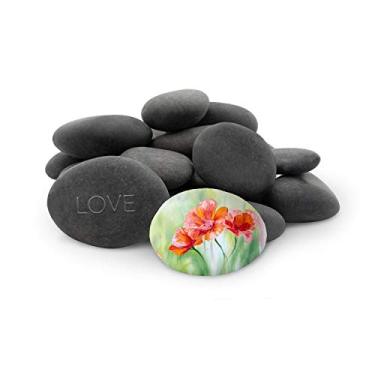 Imagem de Royal Imports Pedras decorativas decorativas decorativas de armação de rio de pedras decorativas para paisagismo, plantas, decoração de casa e arte, 15 a 18 peças em bolsa de rede (1,8 kg), cinza 6,5 a 7,6 cm