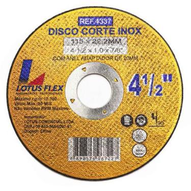 Imagem de Disco Corte Inox 4 1/2 X1.0 Preço Unit. Mínimo De 10 Lotus