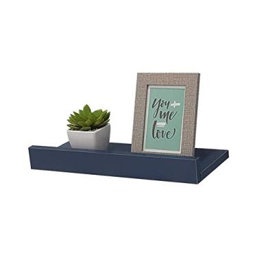 Imagem de Prateleira Porta Quadros 70 x 15cm azul Suporte Invisível