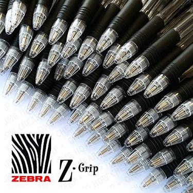 Imagem de Caneta esferográfica retrátil Zebra Z-Grip de 1,0 mm, tinta preta, pacote com 40