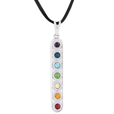 Imagem de Colar 7 Chakras 48mm - Cordão - Sunshine Cristais Cor:Prata