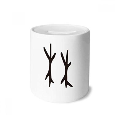 Imagem de DIYthinker Inscrição óssea com sobrenome chinês, caixa para dinheiro com porta-moedas de cerâmica, presente de cofrinho