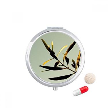Imagem de Porta-comprimidos Simpol Leaf Plant Nature Picture Caixa de armazenamento de medicamentos Dispensador de recipiente
