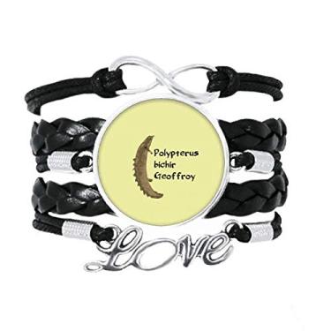 Imagem de OFFbb-USA Pulseira de Água Doce Primitiva de Peixe de Polifina Acessório Amor Pulseira de Couro Trançado para Presente