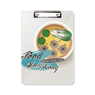 Imagem de Hong Kong Dim Sum China prancheta pasta bloco de escrita placa de apoio A4